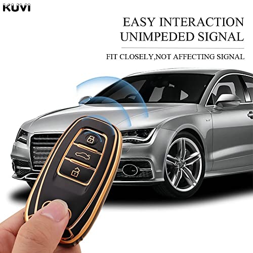 Image of BKN TPU Premium Car 3 Button Remote Key Cover Case for Audi Smart Key Audi A1 A3 A4 A5 A6 A7 A8 Quattro Q3 Q5 Q7 2009-2015 - Multicolor, 1pcs
