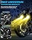 CO LIGHT 2 Stück Motorrad LED Nebelscheinwerfer 60W Bernstein/Gelb Weiß Zweifarbige Zusatzscheinwerfer Offroad Arbeitsscheinwerfer Mit Kabelbaum, kompatibel mit Motorrad Auto SUV LKW ATV