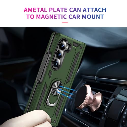 Coque Z Fold 6 Asuwish Army Green - Protection Robuste Pliable - 5
