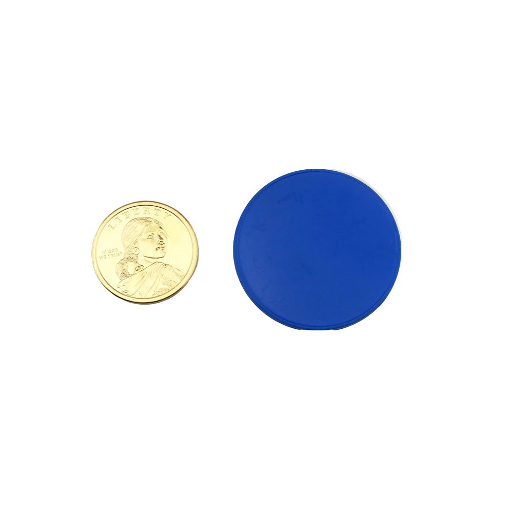 Smartdealspro Mini contatori di apprendimento in plastica opaca, gettoni per giochi di fiches da poker, con scatola portaoggetti, blu, 40 mm