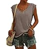 Langwyqu Womens Cap Sleeve Blouses ...