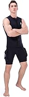 Vista 6 de Chaleco de neopreno para hombre, 0.118 in, sin mangas, para surf, canoa, buceo, buceo