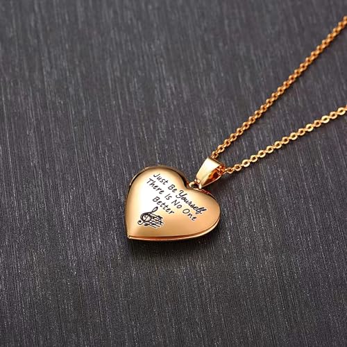 Image of Love Heart Locket Necklace That Holds Pictures Stitch-Shape Necklace Stuff Gifts Ohana Photo Lockets Necklace