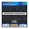 Pavement Stencils - 4 inch - Straight LINE Stencil - 4 x 108 x 1/8 (128 mil) - Pro-Grade
