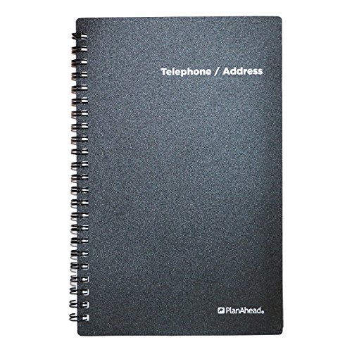 Large Print Telephone Address Book Black PlanAhead 628 Entries Brand New