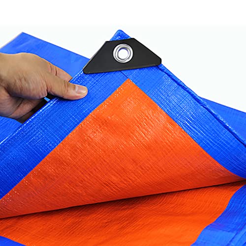 Lona Impermeable de Alta Resistencia - Lona de PE Multiusos con Ojales Reforzados, Cubierta Azul de Primera Calidad para Acampada al Aire Libre, Senderismo y protección - 160 g/m²
