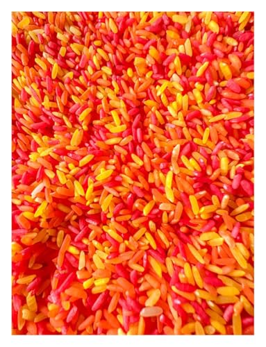 Image of Sensory Bin Filler for Sensory Table - Colored Rice for Sensory Play (Fall)