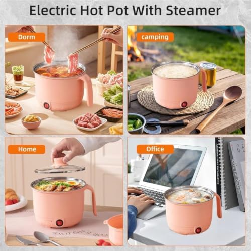 ELVIA Electric Cooking Pot and Steamer 1.5L Multi Cooker with - Image 7