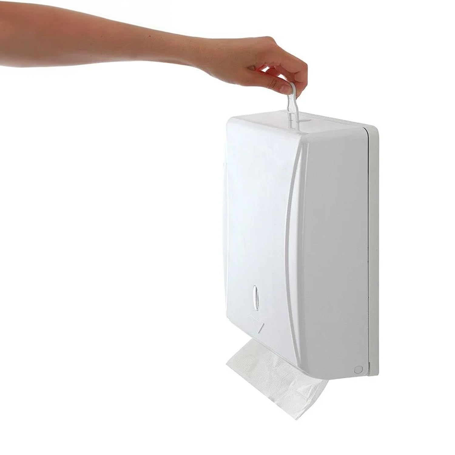 Avilia Distributore A Muro Salviette Di Carta Piegate 400 Unità, con Erogazione Automatica e Finestra Visiva, Per Bagni Pubblici e Privati, Design Compatto, Igienico e Pratico, 36x25x10Cm