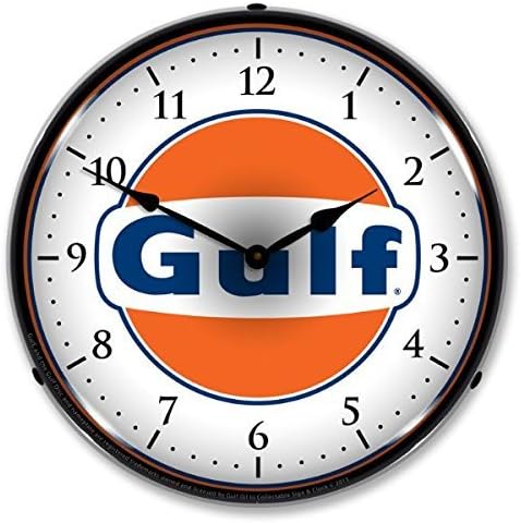 Nuevo Gulf Retro Vintage Style Publicidad LED Reloj iluminado - Envío gratis el siguiente día hábil a 48 estados inferiores
