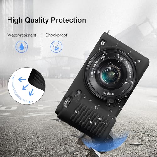 Funda de silicona para cámara Sony Alpha ZV-E10 negra miniatura 6