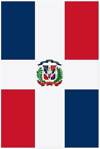 Póster autoadhesivo de la bandera de la República Dominicana, adhesivo extraíble para pared para sala de estar
