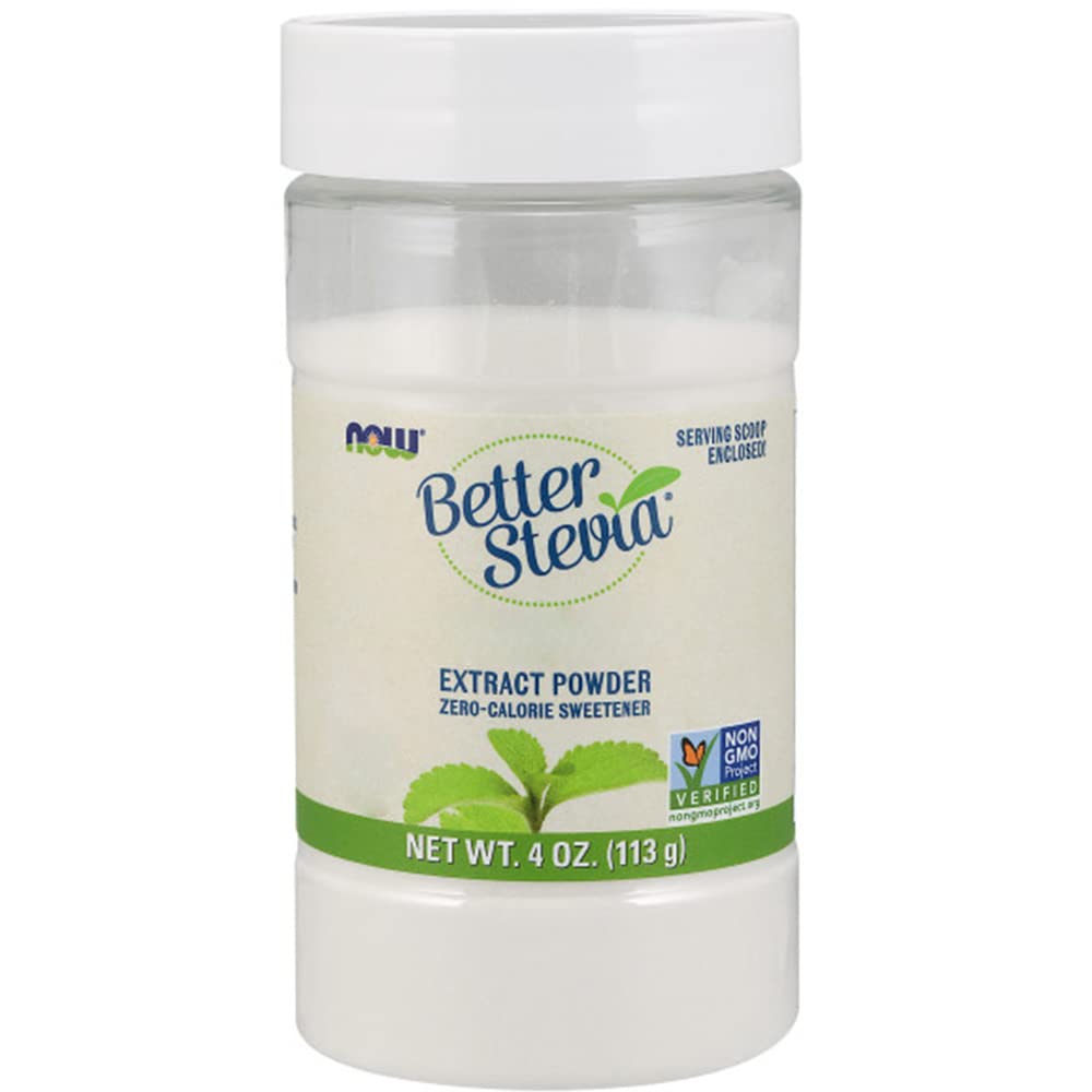 Now Foods, BetterStevia, Extracto de Hoja de Stevia, Sustituto del Azúcar, 113g Polvo vegano, Testado en Laboratorio, Vegetariano, Sin Soja, Sin Gluten, Vegetariano, No GMO