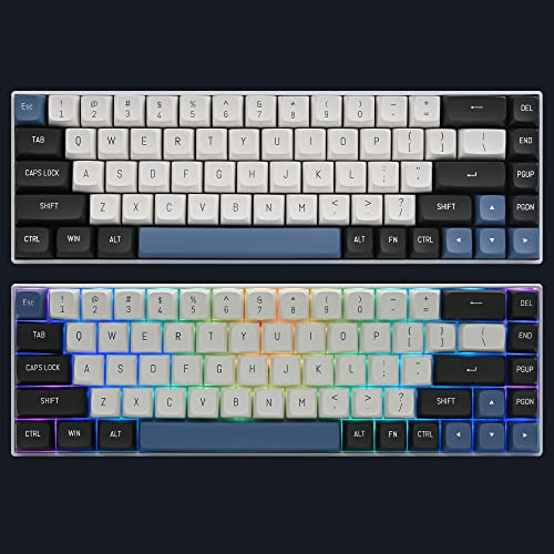 Image of Guffercty kred 160 Keys CSA Keycap PBT Double-Shot Ball Shape Custom Keycaps Set with 6.25u /7u Spacebar for ANSI & ISO Layout Cherry MX Gateron Kailh Switches(Arctic-CSA)