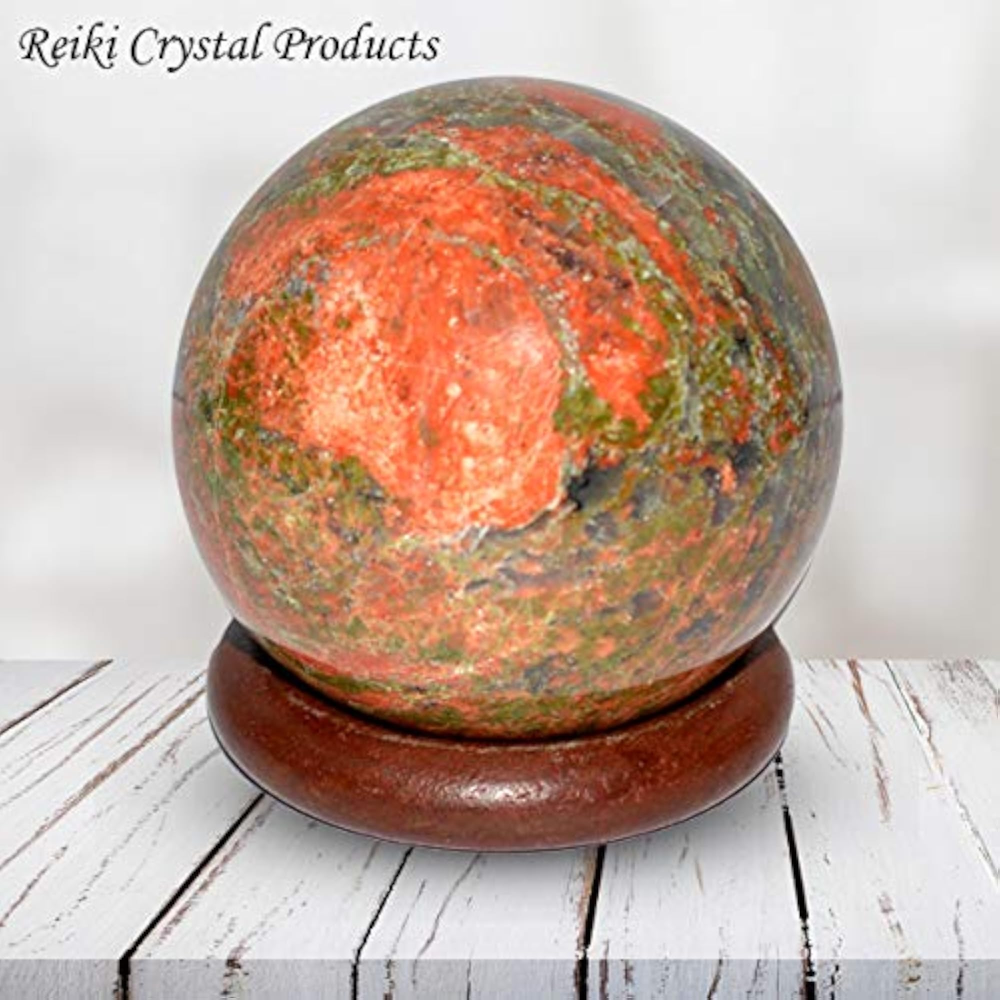 Natural Green Healing Crystal Ball, 50mm for Aura Cleaning