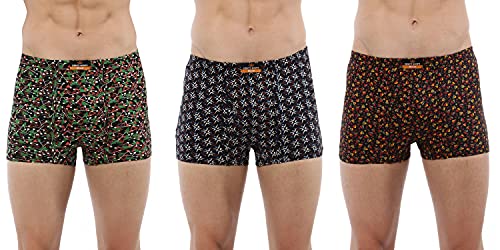Image of Dixcy Scott Cross Trunk | Long Leg Trunks for Men | 100% Combed Cotton | Soft, Sweat-Absorbent Waistband | C-Open Front Men's Underwear | Self-Hem Leg Grip Innerwear for Man | Pack of 3