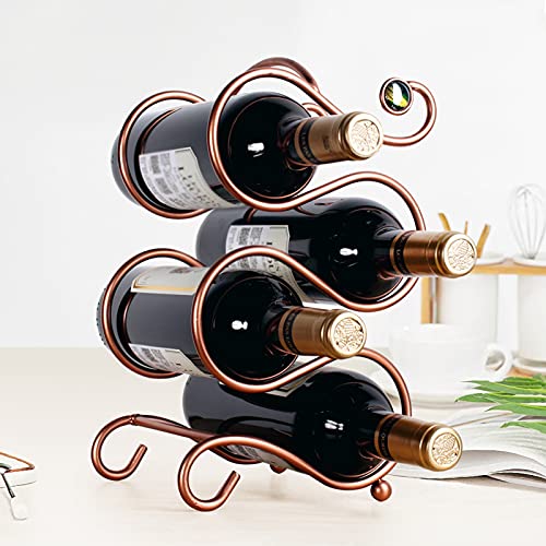 Soporte para vino de metal inoxidable para 4 botellas miniatura 3