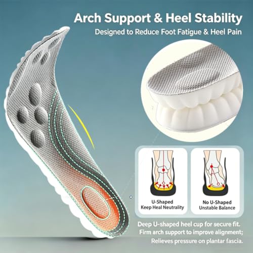 Plantillas 4D Slow Rebound 1.5cm con soporte de arco unisex miniatura 3