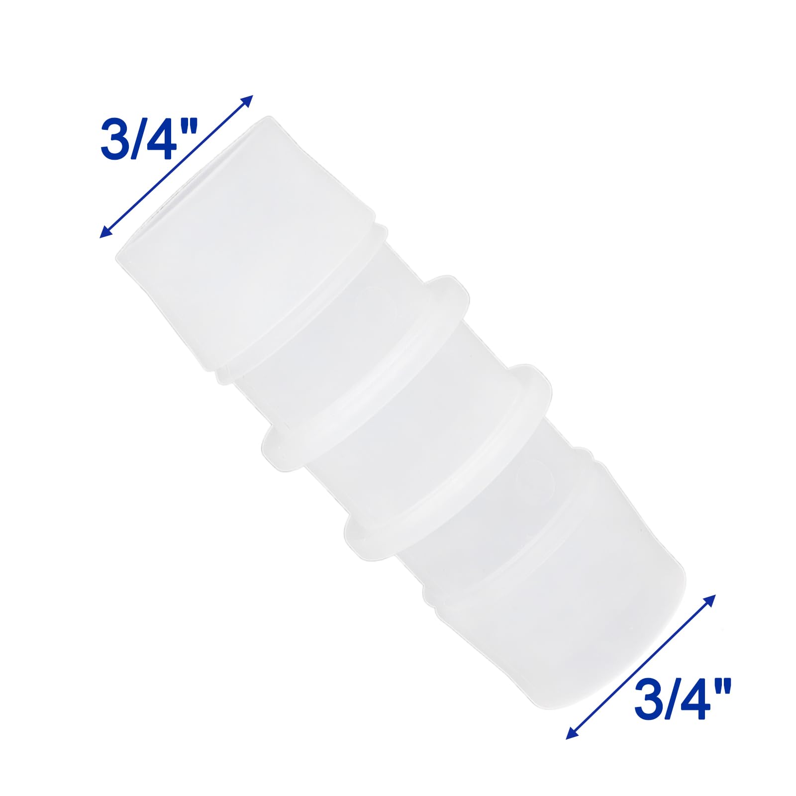 Raccordo a barretta per tubo in plastica, 3/4" x 3/4", connettori per tubi, giunzione spinato per giunzione di rammendo, 6 pezzi