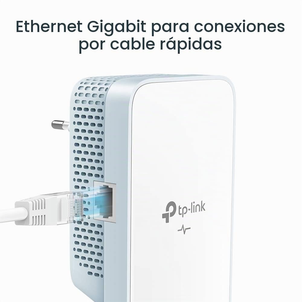 TP-Link TL-WPA7517 Kit Powerline WiFi, PLC, AV1000 Mbps, 750 Mbps en WiFi,Doble Banda, 1 Puerto Gigabit, Plug and Play, HomePlug AV2