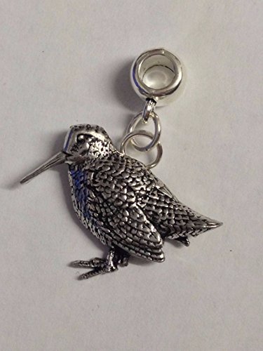 Charm Bécasse trou 5 mm pour bracelet pendentif breloque Derbyshire