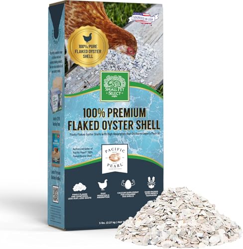 Small Pet Select - 5lb 100% Flaked Oyster Shell Calcium Supplement for Chickens and Ducks