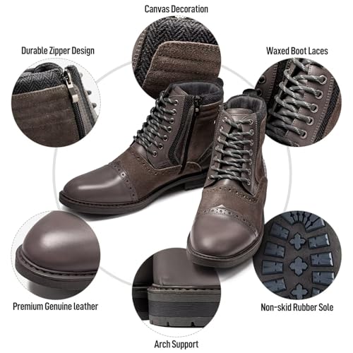 Image of Arkbird Mens Chelsea Boots, Stylish and Comfort Leather Chukka Ankle Boots with Zipper