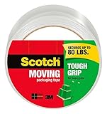 Scotch Tough Grip Moving Packaging Tape, 1.88 in. x 54.6 yd., 1 Roll/Pack