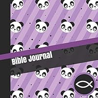 Bible Journal: Teen Girls Daily Bible Reading and Prayer Notebook with Cute Purple and Black Pandas Cover 1719857822 Book Cover