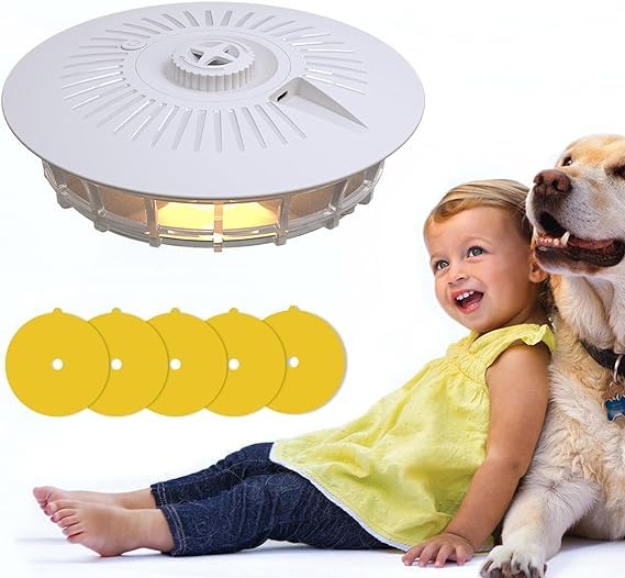 1PCS Electric Flea Killer, Non-Toxic Flea Lamp with 4 Light Modes Insect Control Lamp Home Flea Control Flea Prevention Lamp Bug Control Lamp for Fleas, Mites, Bugs, Cockroaches, Mosquitoes, Flies