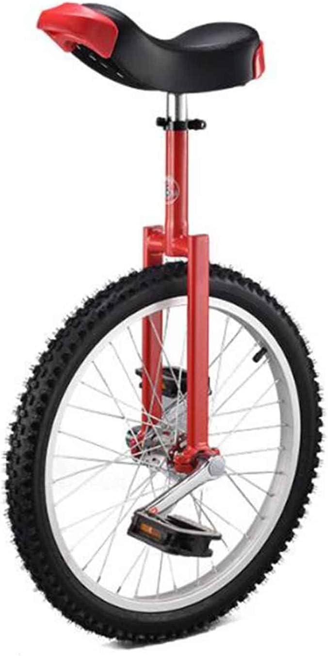 GYJ Monociclo de 18 Pulgadas, Bicicleta equilibrada de una Sola Rueda, Adecuada for Adultos con Altura Ajustable de 140-165 centímetros HY (Color : Rosso)