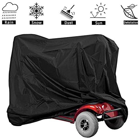 VVHOOY Mobility Scooter Cover Waterproof Mobility Scooter Covers Scooter Cover for Outdoor 4 Wheel Travel Power Scooter Wheelchair Protects from Snow Rain Sun Dust(55 x 26 x 36 inch) Cover