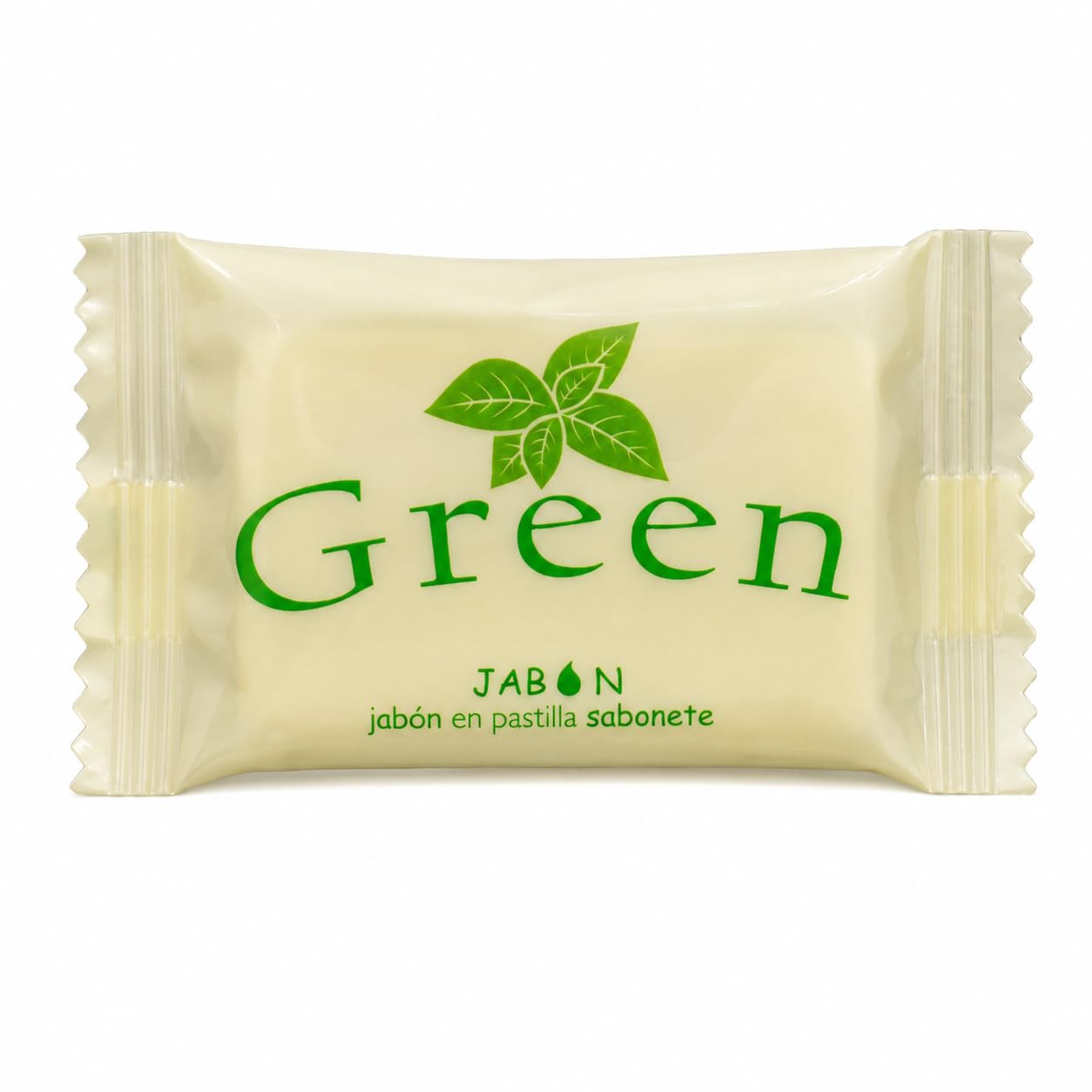 Pack 1000 Jabones Hotel Amenities 10g Green | Jabón sólido individual, embolsado en celofán, apto para toda la piel, uso Profesional