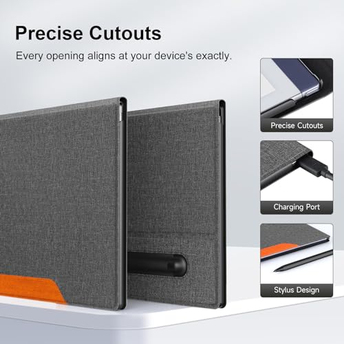 OLAIKE Book Folio Case for Remarkable 2 Paper Tablet 10.3" 2020 Released, Premuin Fabric Smart Cover with Pen Pocket - Image 4
