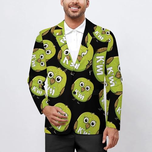 Funny Kiwi Bird Mens Casual Blazer Button Suit Jacket Lightweight Sport Coat for Work Business2
