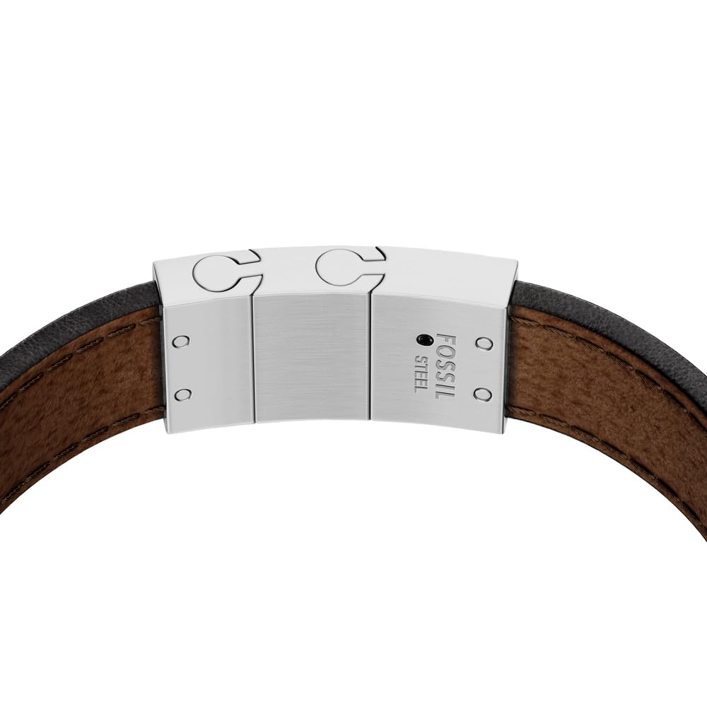 Fossil Everett Herren braunes Lederarmband, JF04988040