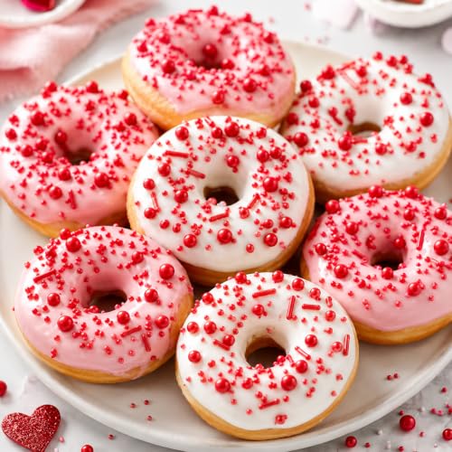 Image of Sprinkles for Cake Decorating Edible Pearls 10.8oz Red Pearl Sprinkles