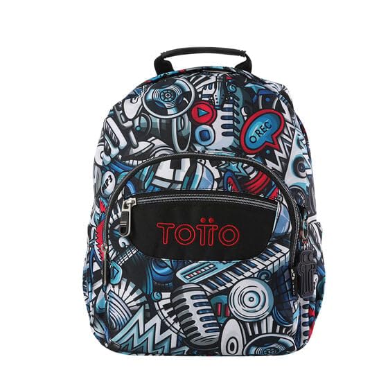 Mochila Totto Tempera escolar eco-friendly pequeña color Musika