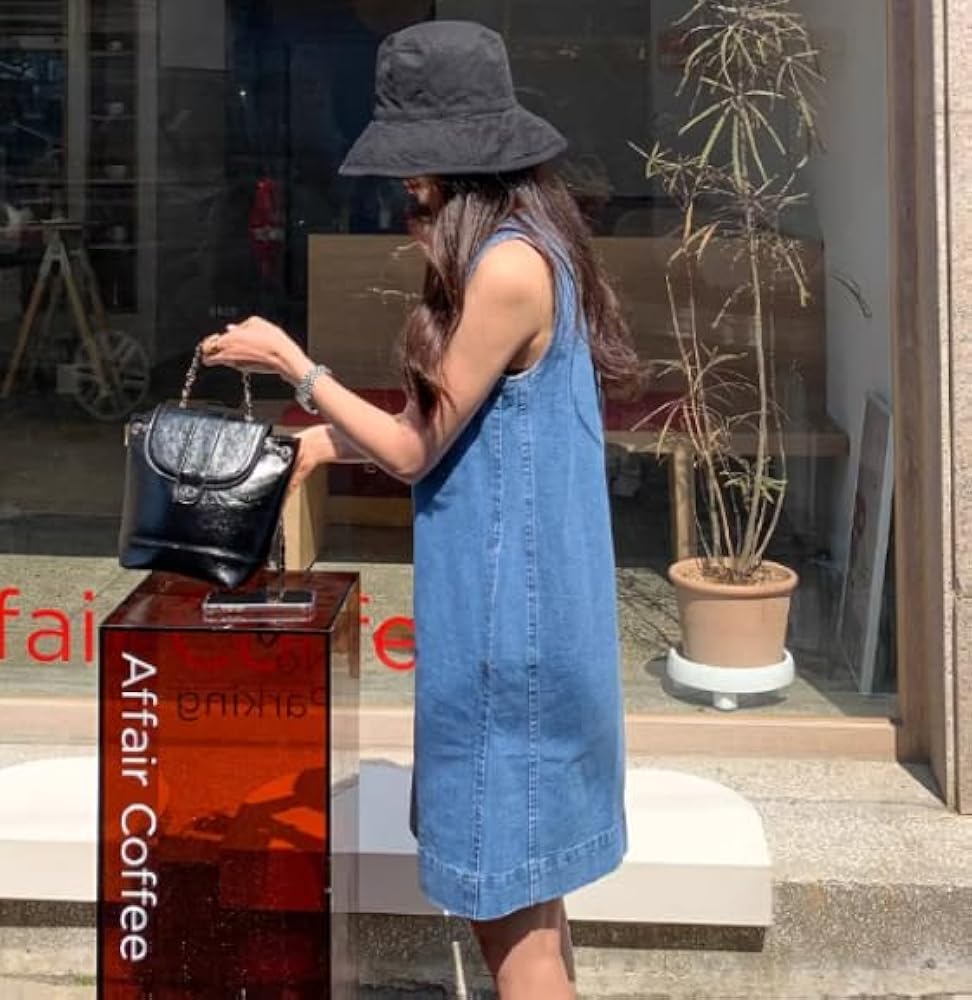 ◆CHANEL ◆デニムノースリーブミニワンピース ◆ブルー CHANEL シャネル P51109V38040 ツイード ノースリーブ フレア ミニ