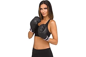 Fun World Boxing Gloves Black for Halloween Costume