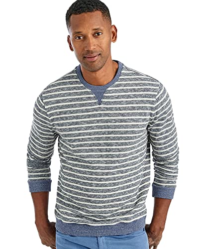 johnnie-O Chuck Striped Crewneck Pullover Wake/M