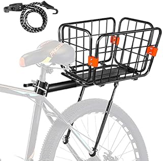 Montex Rear Bike Rack with Basket Bicycle Cargo Rack 170 LB Capacity Quck Release Aluminum Alloy Bicycle Carrier