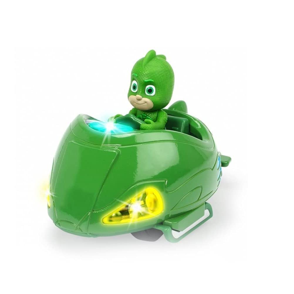Dickie Toys 203142001 PJ Masks Mission Racer Die-Cast Vehicle with Gekko Figure 12 cm, Green