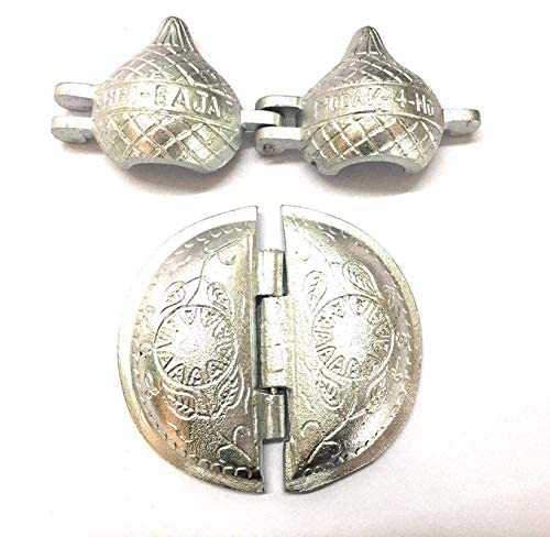 A2S 1 Heart Shape Cake tin with 2 Modak & 2 Gujiya Mould, Silver Set of 5