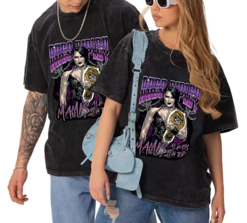Men Rhea Wrestling Sport Ripley T-Shirt Oversized Crewneck Tee Drop Shoulder Loose Shirt Wrestling Fans Shirts Women3