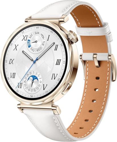 HUAWEI WATCH GT 5 41mm, Women's Smart Watch, Fitness Tracker, 14-Day Battery, iOS Android Compatible, Running & Cycling, 100+Sport Modes (Yoga), Health Analysis (Menstrual), GPS, Bluetooth Call, White