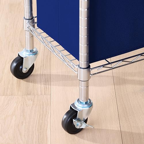Image of Amazon Basics Adjustable Clothes Rack for Handing, Double Hanging Rod Garment Rolling Closet Clothing Organizer, Chrome, 36'' x 14'' x 72''