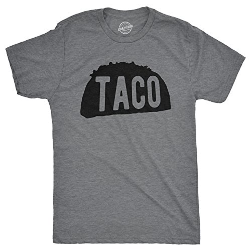 Mens Taco Tshirt Funny Taco Tuesday Cinco De Mayo Tee for Guys (Dark Heather Grey) - M