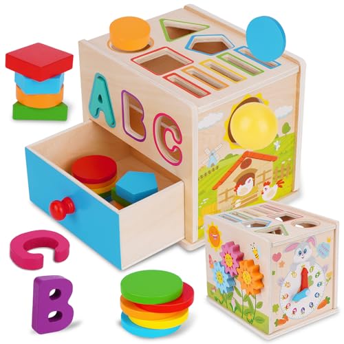 Jouet Montessori 1 2 3 ans en bois pour l'apprentissage de l'enfant
