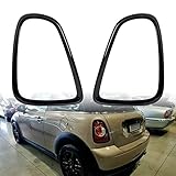 AMOPA 2X ABS Housing Glossy Black Left Right Side Rear Tail Light Trim Ring Cover Insert Compatible with Mini Cooper 2007-2015 R56 Hatchback R57 Convertible R58 Coupe R59 Roadster